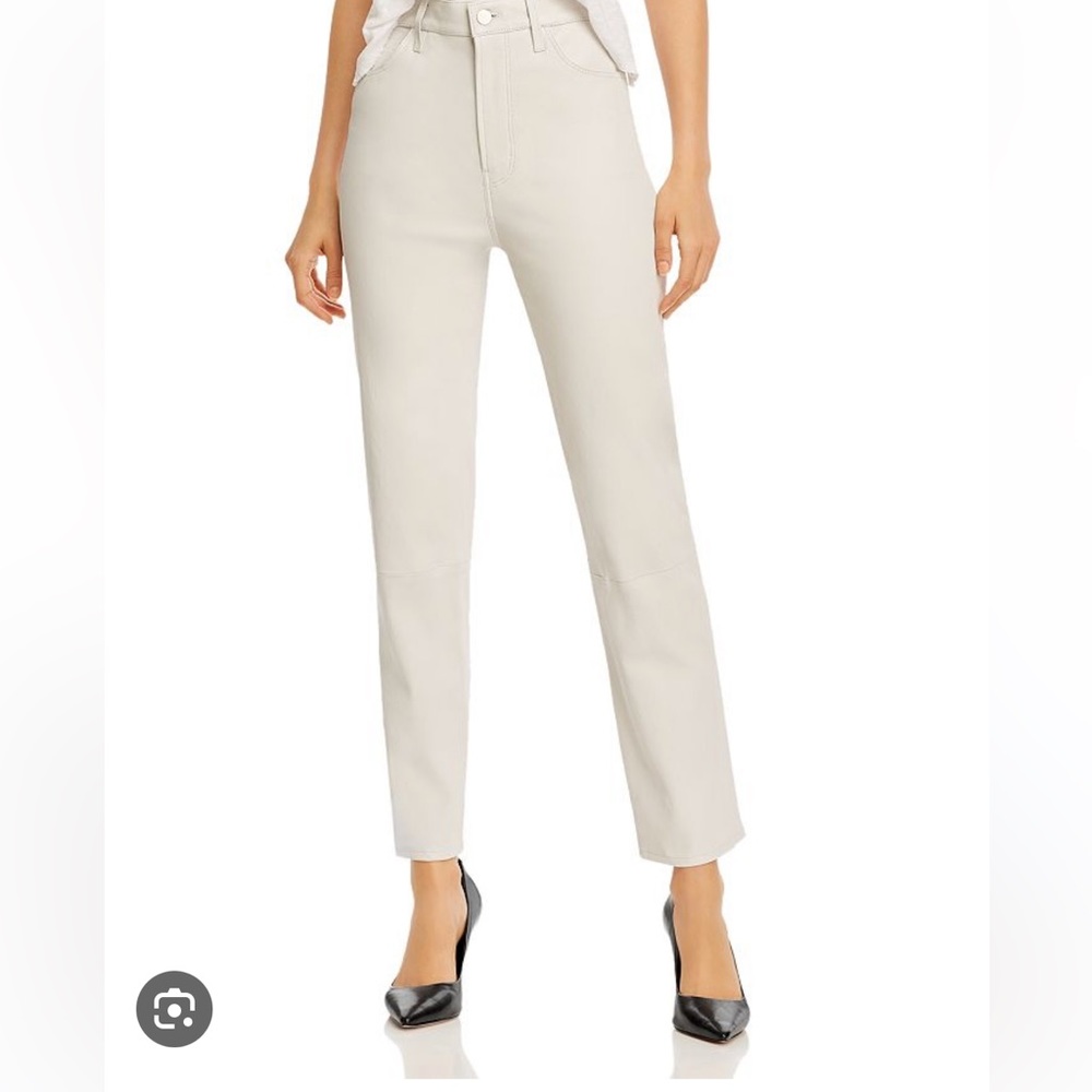 J Brand Lamb Leather High Rise Pants